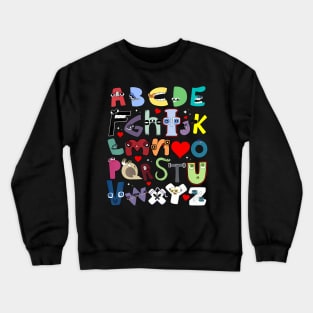 Alphabet Lore AZ I Love You Letter for kids Boys and Girls Crewneck Sweatshirt